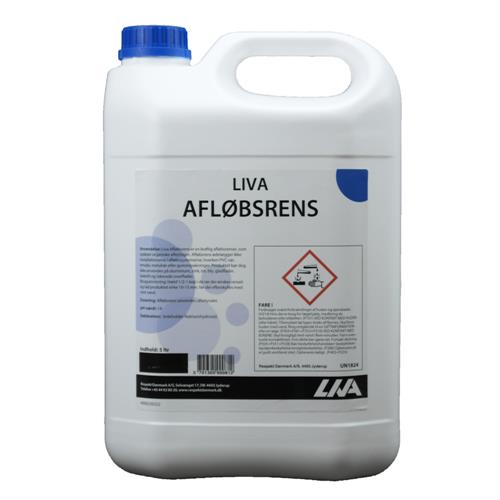 Afløbsrens, Liva, 5 l, uden farve og parfume, 2 stk